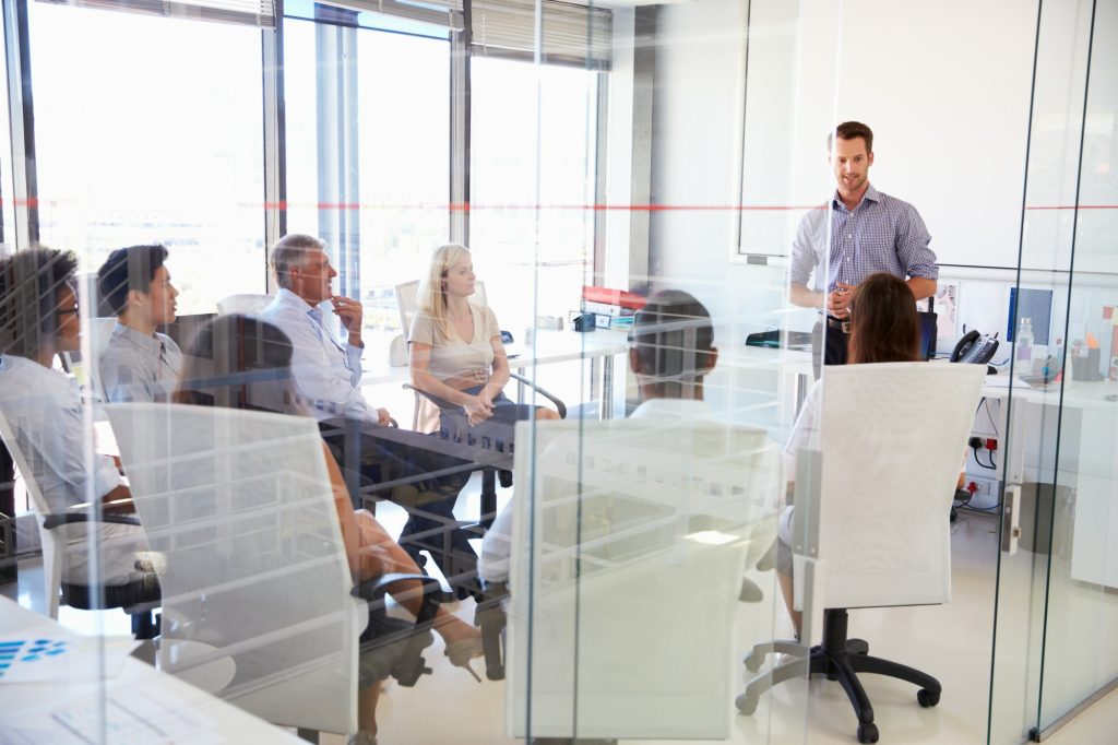 Business meeting in a modern office